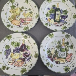I. Godinger & Co Wine‎ Theme Appetizer Plates 4